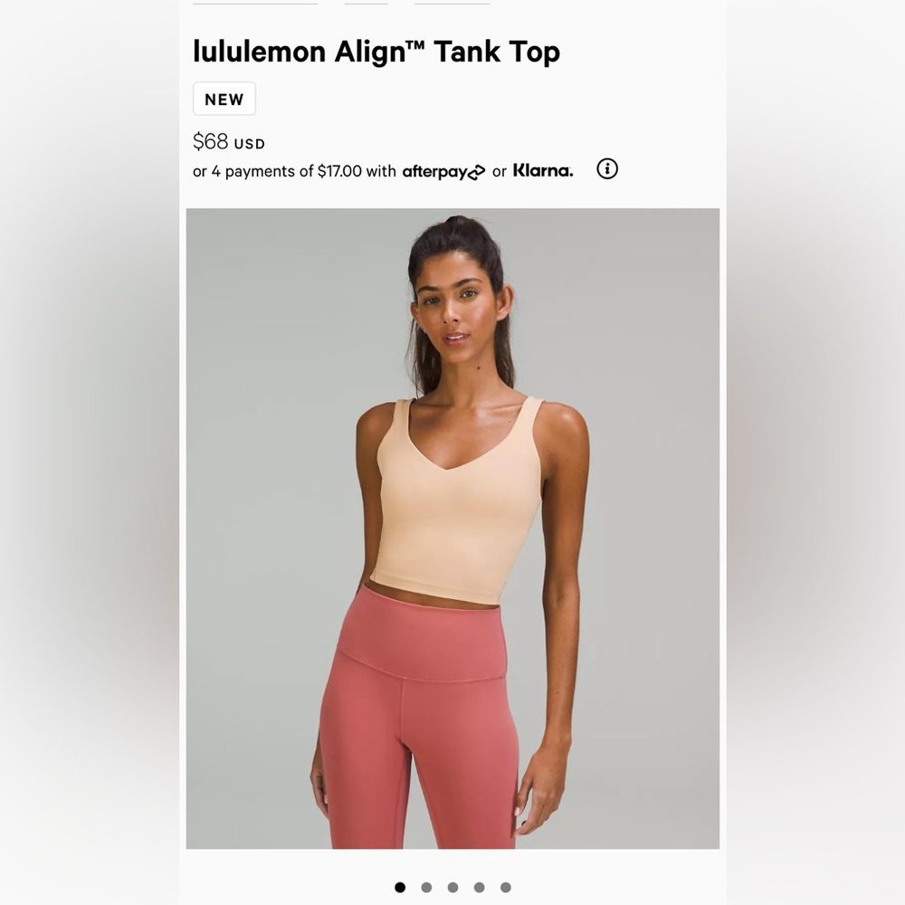 Lululemon align tank NWT